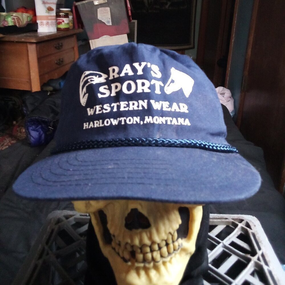 Vintage Ray's Sport Western Wear Snap Trucker Hat Cap